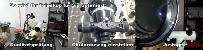 Test und Justage TS Imaging Star 102/520mm f/5.1 - 6-element Flatfield APO Astrograph