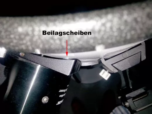 Here, washers were used to adjust the focuser on a Newtonian