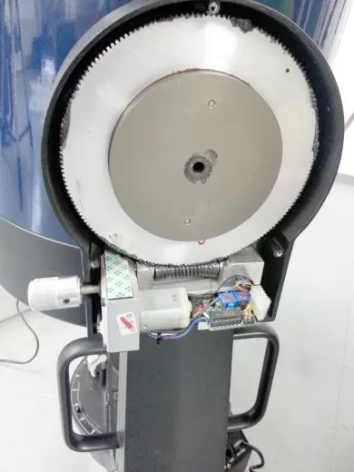 Meade LX200 fork mount interior view.
