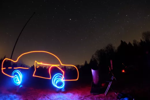 ​Lightwriting, Light Painting, schreiben und malen mit Licht.