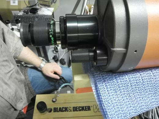 Repair of an older Celestron C5 with a resinous focuser.