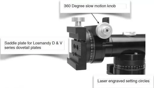 Losmandy AZ8 Azimutale Montierung - Feinverstellung - mit Stativ