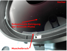 Reparatur eines Celestron C9 1/4 - Spiegelhalterung & Muschelbruch
