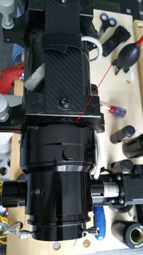 Correcting a misalignment of a telescope