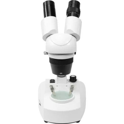 Hochwertiges Stereomikroskop fr Auflicht u. Durchlicht, bis 80x, LED