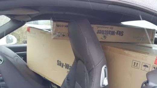 Even a Porsche 911 Cabriolet can be used to transport an 8 Dobson telescope if necessary ;-)