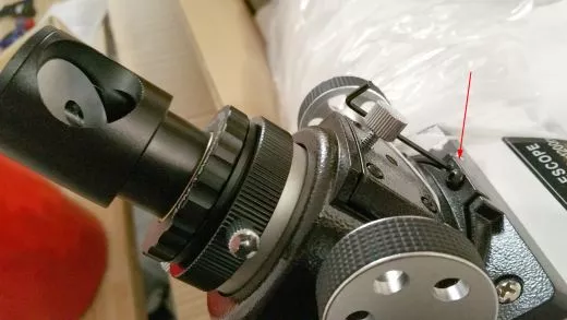 With the SkyWatcher Newton, the focuser can be adjusted/centered using a Cheshire eyepiece.