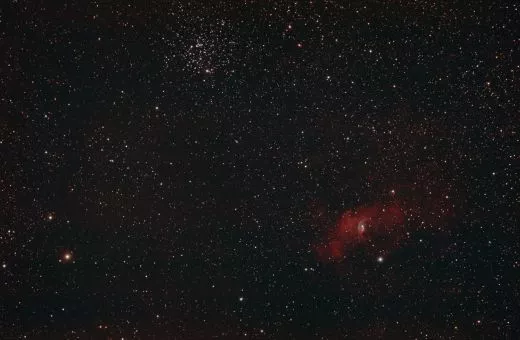 M52 NGC7635 mit 130mm f/7 ED-APO, EQ6, Canon EOS 450D, MGEN