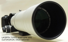 Lacerta 72/432 Quadruplet Flatfield ED-APO (2 + 2 lenses) with 2 Octo eyepiece focuser and flattener