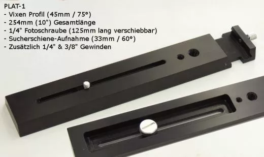Lacerta PLAT-1 Double Mounting Rail Parallel Platform with Viewfinder Shoes and Telephoto Lens Mount