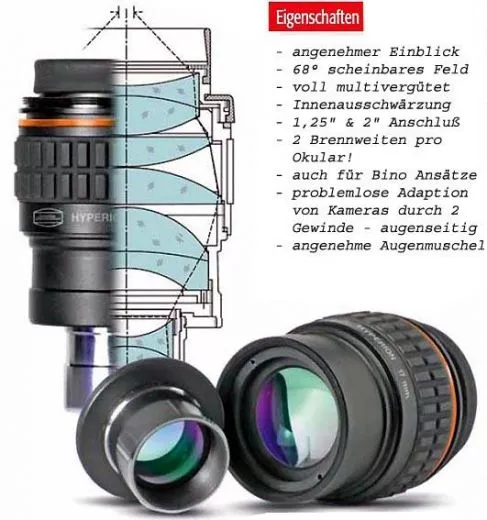 Hyp21 Baader Hyperion eyepiece 21mm - 1.25 - 68  wide angle ppp