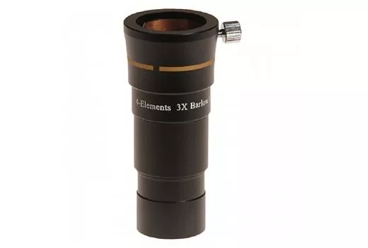 Sky-Watcher X3 3-compartment Barlow Lens 1.25 with brass clamping ring 4 lens elements