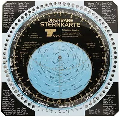 Planisphre - drehbare Sternkarte - 50 nrdlicher Sternenhimmel