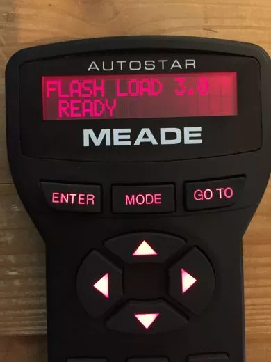 Successfully update or upgrade Meade Autostar handbox