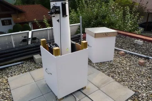 Umbau eines GSO 680 Dobson 8 200/1200mm Teleskop mit GoTo zur Sternwarte