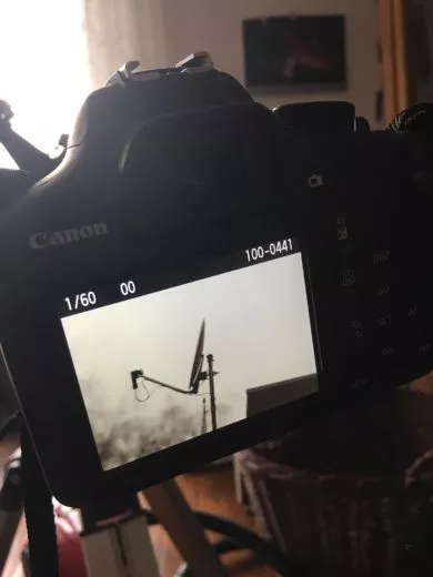 Canon EOS DSLR Kamera an Evostar 90 Refraktor zum fotografieren