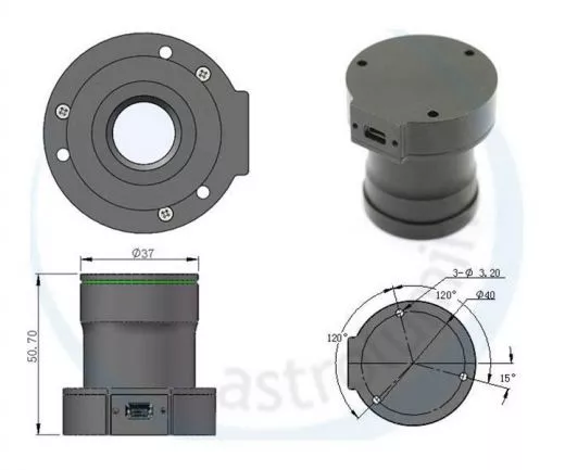 ALCCD QHY PoleMaster Elektronischer Polsucher ber Kamera inkl Adapter fr viele Montierungen