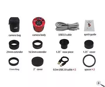 ZWO ASI183MM Pro / gekhlte SW/Mono-Astrokamera - CMOS - Sensor D=15,9 mm