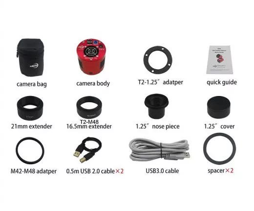 ZWO gekhlte Farb Astro Kamera ASI1600MC Pro - Sensor D=21,9 mm ppp