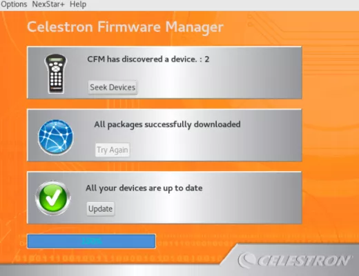 Update des NexStar+ Controller von Celestron