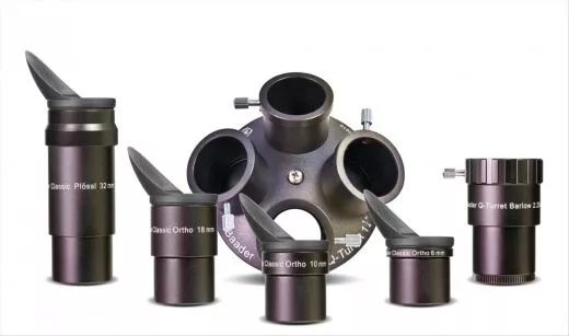 Baader Q-Turret Okularsatz (Okularrevolver, 3x Classic Ortho, 1x Plssl, 1x Q-Barlow 2.25x) ppp