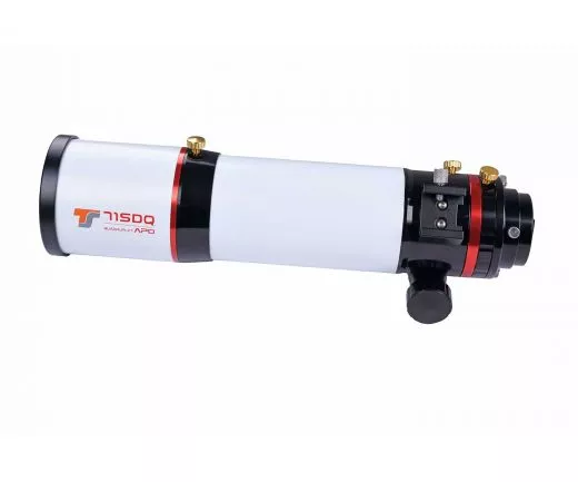 TS-Optics 71SDQ 71mm 450mm f/6,3 Quadruplet Apo mit Feldebnung im Okularauszug