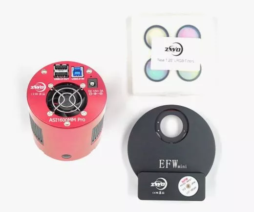 ZWO ASI Set 1600MM Pro with mini filter wheel and 1.25 LRGB set