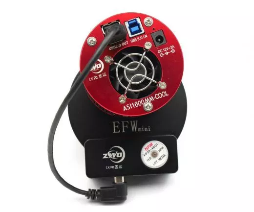ZWO ASI1600MM-Pro Set mit Mini Filterrad, 31 mm LRGB-Set und 31 mm Ha-Filter ppp