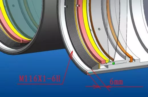 APM 100 mm 90 Semi-Apo Fernglas mit 1,25 Wechselokularaufnahme a/n