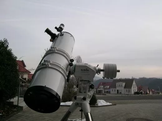 Dobson Umbau auf Betrieb fr EQ / AZ Montierung Skywatcher Skyliner-250P auf AZ-EQ6GT