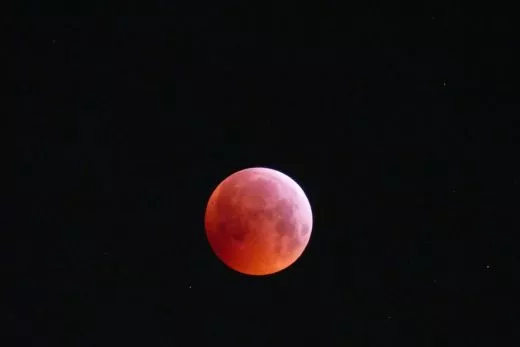 Aufnahme der Mondfinsternis Januar 2019