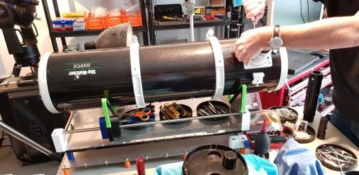 Testen, berprfen, justieren, reparieren und optimieren von Teleskope und Montierungen in unserer Werkstatt