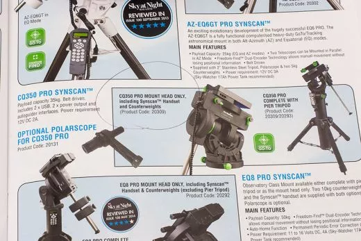 Kurze Info zur neuen Skywatcher CQ350 PRO SynScan GOTO Equatorial Montierung.