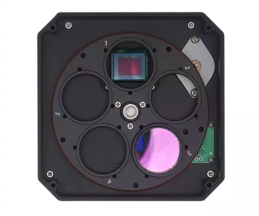 ZWO SW Astrokamera ASI183GT gekühlt mit integriertem 5pos Filterrad