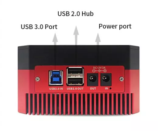 ZWO SW Astrokamera ASI183GT gekühlt mit integriertem 5pos Filterrad
