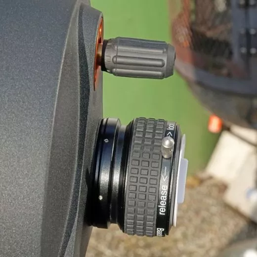 Baader ClickLock Klemme an Celestron C8 und SkyWatcher AZ4 und Tasche