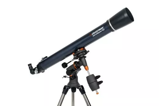 Celestron AstroMaster 90EQ auf CG-3 Montierung Refraktor Teleskop