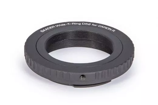 Baader Wide-T-Ring Canon R (fr Canon R Bajonett) mit D52i auf T-2 und S52 EOS R und RP Kamera Adapter