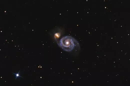Aufnahme von M51 mit Explorer 150PDS ZWO ASI183MC und Celestron AVX