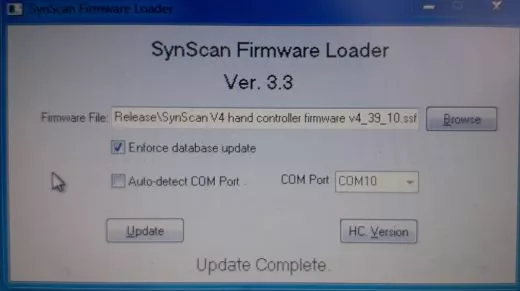 SkyWatcher SynScan Update Firmware Handbox
