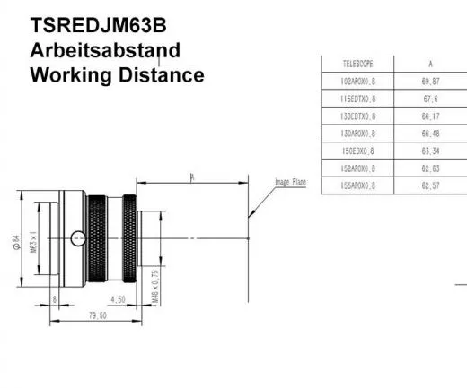 TS 0,8x Reducer Korrektor fr Refraktoren ab 102mm ffnung Einstellbar