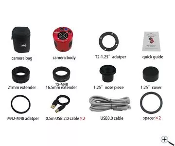 ZWO ASI294MM Pro / gekhlte SW/Mono-Astrokamera - CMOS - Sensor D=23,2 mm