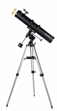 BRESSER Spiegelteleskop Galaxia 114/900 EQ-Sky mit Smartphone Kamera Adapter