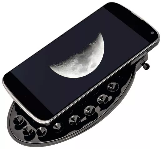 BRESSER Spiegelteleskop Galaxia 114/900 EQ-Sky mit Smartphone Kamera Adapter