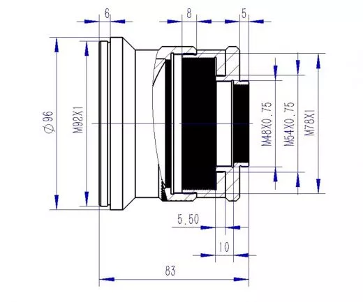 TS-Optics Refraktor 1,0x Flattener Gen 2 fr APO M92