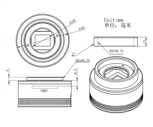 ZWO ASI294MM / Mono Astro-Kamera - CMOS - Sensor D=23,2 mm