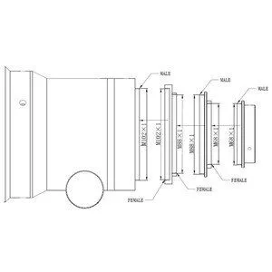 Omegon Apochromatischer Refraktor Pro APO AP 140/910 Triplet OTA