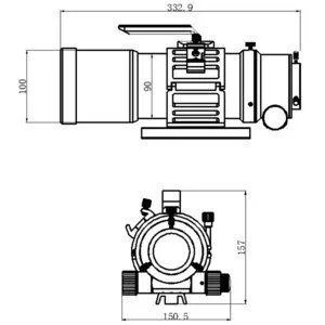 Omegon Apochromatischer Refraktor Pro APO AP 76/342 Triplet ED OTA