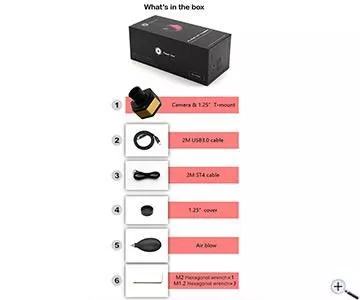 TS-Optics TS432M USB3.0 MONO Astrokamera - Luftkühlung - Sensor D=17,6 mm