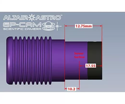 Altair GPCAM3 178M USB3 SW Mono Kamera - Sony Sensor D=8,92 mm
